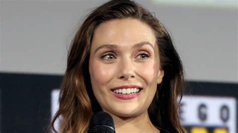 elizabeth olsen hot pics|Elizabeth Olsen Stuns in Red Hot Leather Mini Dress